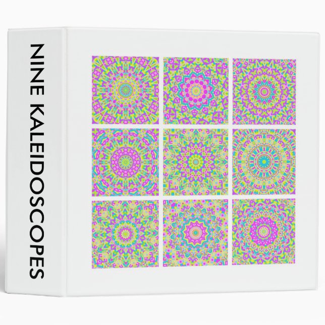 Nine Colourful Kaleidoscopes (2.0in) Binder (Front/Spine)