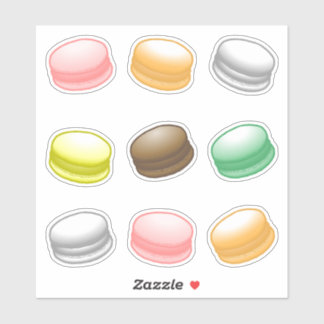 Nine Delicate Macarons