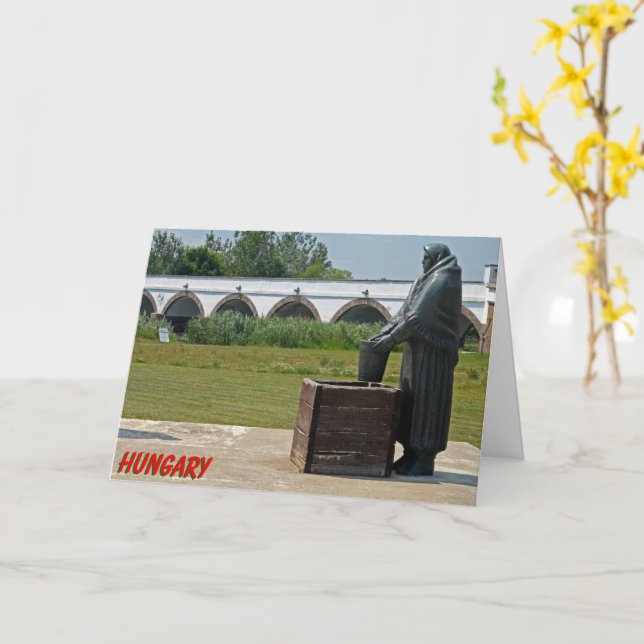 Nine-holed Bridge, Hungary Card (Yellow Flower)