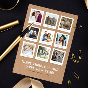 Nine Instant Photo Year in Review Holiday Card