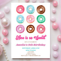 Nine Is So Sweet Doughnut 9th Birthday Party