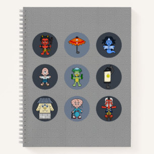 Nine Japanese Yokai Monster Notebook