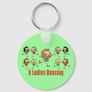 Nine Ladies Dancing Key Chains