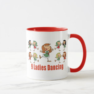 Nine Ladies Dancing Mugs