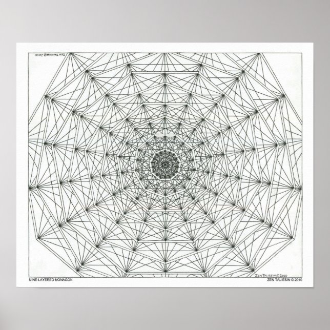 Nine-Layered Nonagon Colouring Poster (Front)