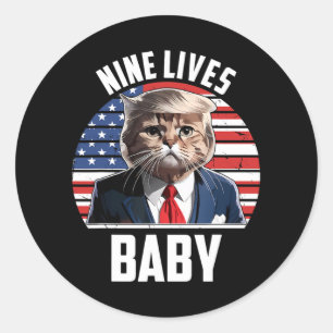 Nine Lives Ba Classic Round Sticker
