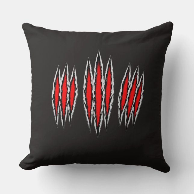 Nine Lives of Fear – Nine Lives, Nine Strikes Throw Pillow (Front)