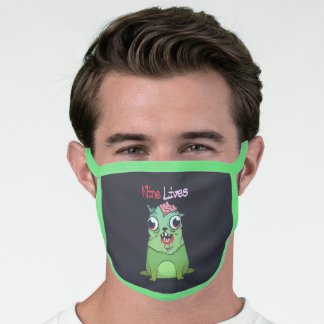 "Nine Lives" zombie cat Face Mask