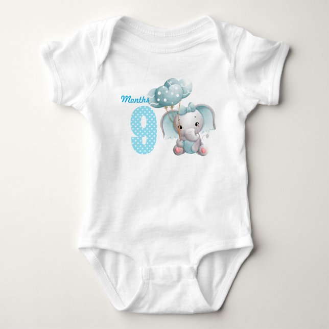 Nine months baby bodysuit (Front)