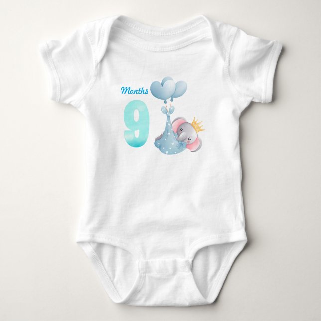 Nine months baby bodysuit (Front)