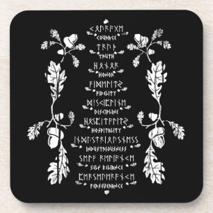Nine Noble Virtues Coaster Set of 6
