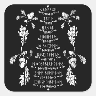 Nine Noble Virtues Sticker