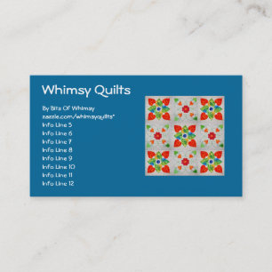 Nine Patch Heart Quilt Business Card