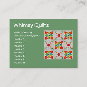 Nine Patch Heart Quilt Business Card