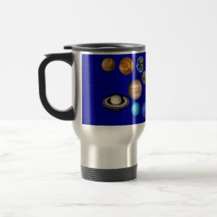 Nine Planets in the Solar System Travel Mug