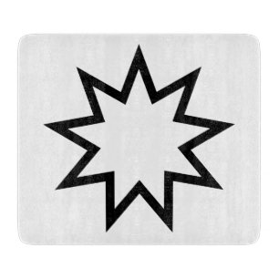 Nine-Pointed Star (Symbol of the Bahai Faith) Cutting Board