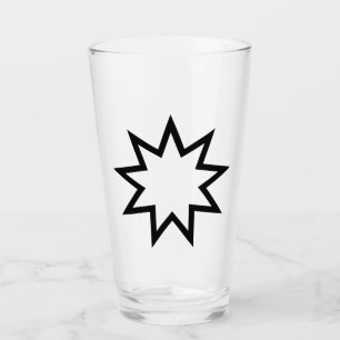 Nine-Pointed Star (Symbol of the Bahai Faith) Glass