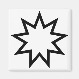 Nine-Pointed Star (Symbol of the Bahai Faith) Magnet