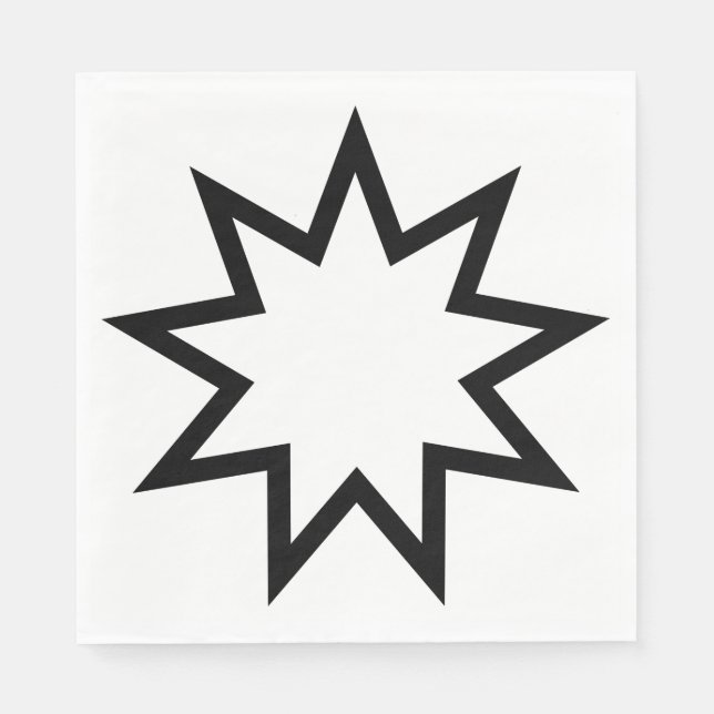 Nine-Pointed Star (Symbol of the Bahai Faith) Napkin
