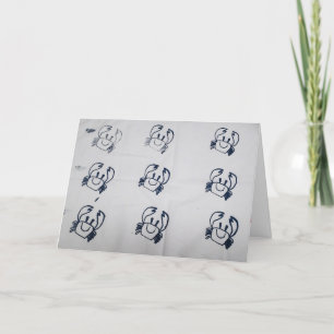 "Nine Screenprinted Crabs" Birthday Card