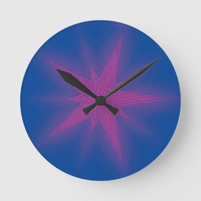Nine Stars - Ken Gauge Art Round Clock (Front)