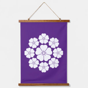 Nine stars-style cherry blossoms hanging tapestry