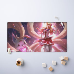 Nine Tail Fox Deskmat   Customizable Desk Mat