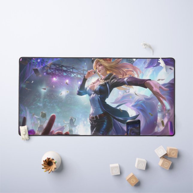 Nine Tail Fox Deskmat | Mat de bureau personnalisa (Tableau pour enfants)