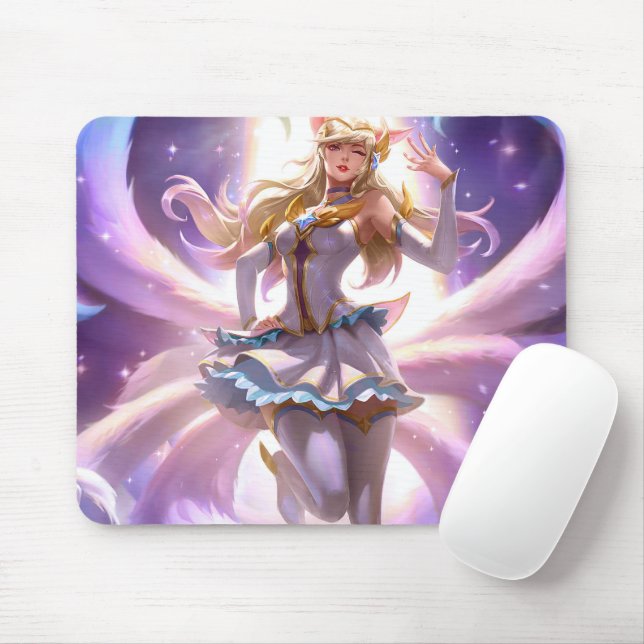 Nine Tail Fox Mousepad | Customizable Mousepad (With Mouse)