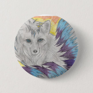 Nine tailed fox - Fantasy drawing 2 Inch Round Button