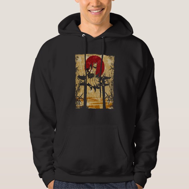 Nine Tailed Fox Japanese Retro  8 Hoodie (Front)