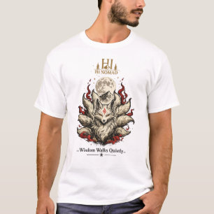 Nine Tailed Fox Kitsune - Japanese Mythology Aesth T-Shirt
