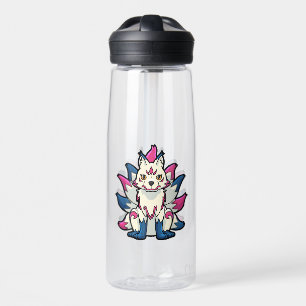 Nine-Tailed Kitsune Fox- Japanese Yokai Water Bottle