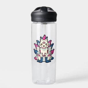 Nine-Tailed Kitsune Fox- Japanese Yokai Water Bottle