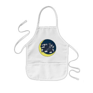 Nine Tailed Silver Fox (Kitsune) Kids Apron