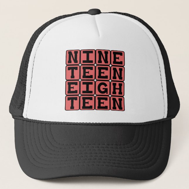 Nineteen Eighteen, Year 1918 Trucker Hat (Front)