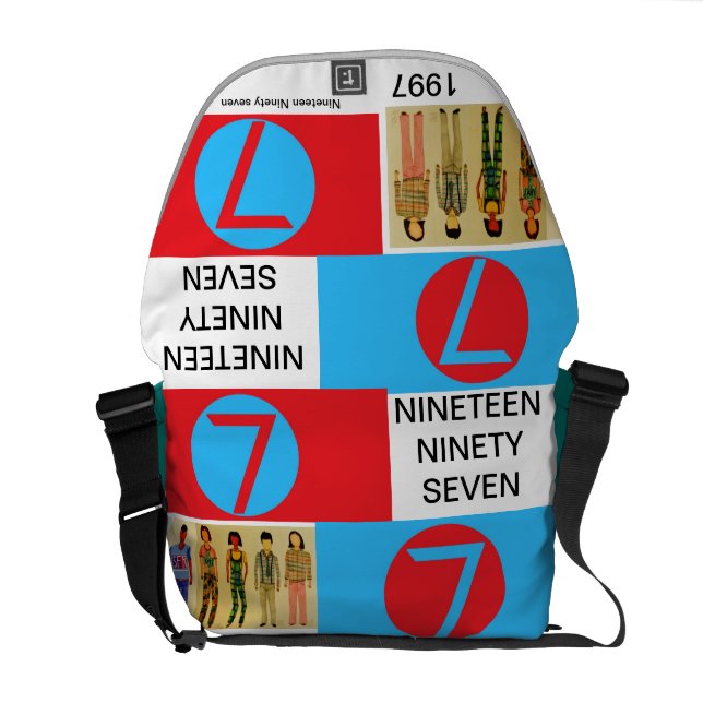 Nineteen Ninety Seven / Number seven Messenger Bag (Back Open)