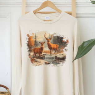 Nineties Vintage Buck And Doe Deer Women & Men's  T-Shirt