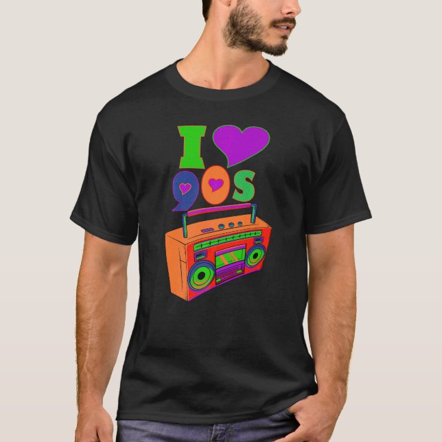 Nineties Year 1990 90's Kid Retro Era 90's Hip Hop T-Shirt (Front)