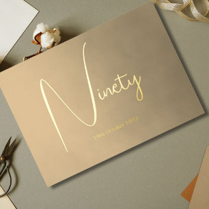 Ninetieth 90th Male Birthday Invitation