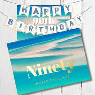 Ninetieth 90th Male Birthday Ocean Beach