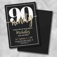 Ninety Modern 90th Birthday Party