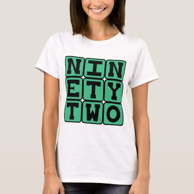 Ninety Two, Number 92 T-Shirt (Front)