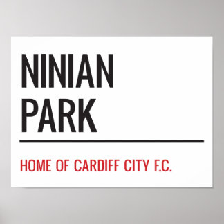 Ninian Park Stadium Street Sign