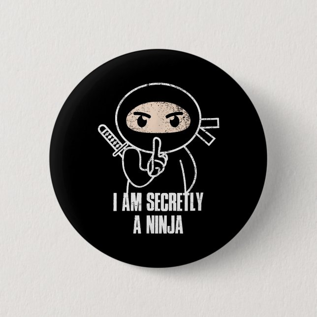 Ninja 2 Inch Round Button (Front)