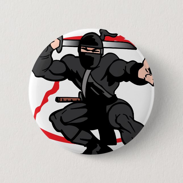 Ninja 2 Inch Round Button (Front)