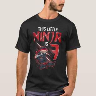 Ninja 7 Year Old Birthday Boy 7th Ninja Birthday T-Shirt