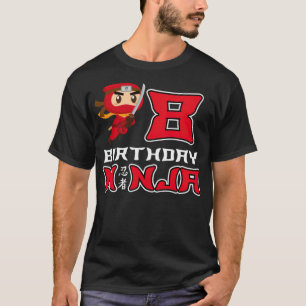 Ninja 8th Birthday Ninja Birthday Ninja food pirat T-Shirt
