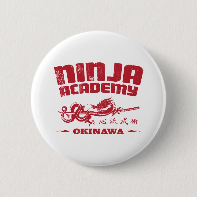 Ninja Academy Okinawa Kill Bill 2 Inch Round Button (Front)