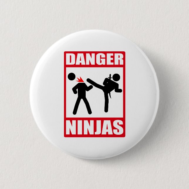 Ninja Academy Okinawa Kill Bill 2 Inch Round Button (Front)
